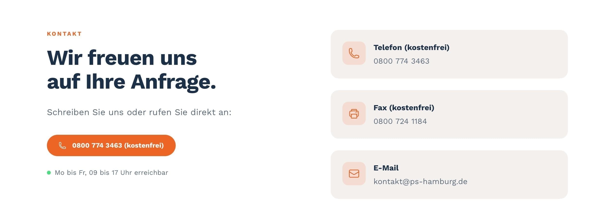 Presse Service Hamburg Website, Bestellablauf und Services